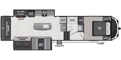 2020 Keystone Hideout (All Regions) 300RLDS floorplan