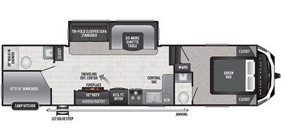 2020 Keystone Hideout (All Regions) 301DBS floorplan