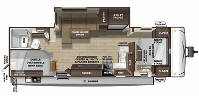 2020 Highland Ridge Open Range Ultra Lite UT2402BH floorplan