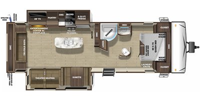 2020 Highland Ridge Mesa Ridge Lite MR2910RL floorplan