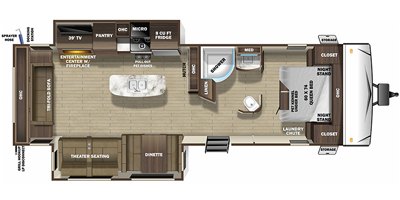 2020 Highland Ridge Silverstar Lite ST2910RL floorplan