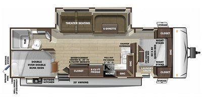 2020 Highland Ridge Mesa Ridge Lite MR2802BH floorplan