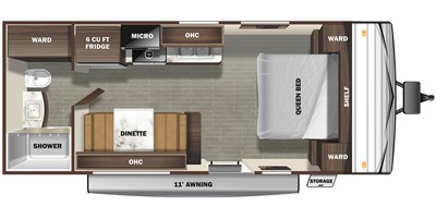 2020 Starcraft Autumn Ridge Single Axle 182RB floorplan