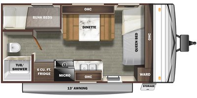 2020 Starcraft Autumn Ridge Single Axle 19BH floorplan