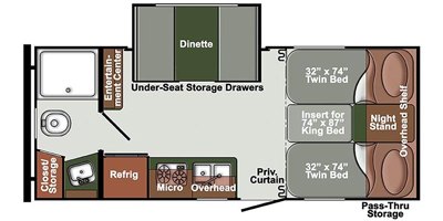 2020 Gulf Stream Northern Express SVT 21TBD floorplan