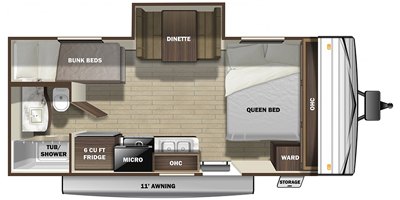 2020 Highland Ridge Mesa Ridge Conventional MR180BHS floorplan