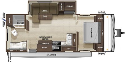 2020 Highland Ridge Mesa Ridge Conventional MR21RBS floorplan