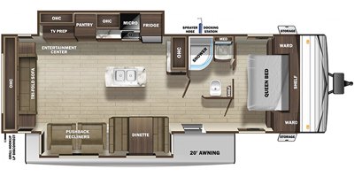 2020 Highland Ridge Open Range Conventional OT27RLI floorplan