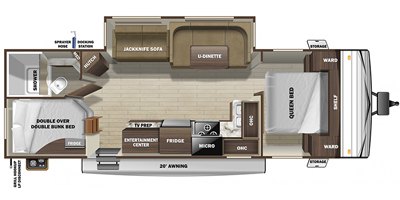 2020 Highland Ridge Mesa Ridge Conventional MR282BH floorplan