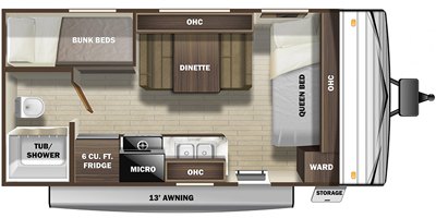 2020 Highland Ridge Open Range Conventional OT19BH floorplan