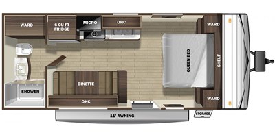 2020 Highland Ridge Mesa Ridge Conventional MR182RB floorplan