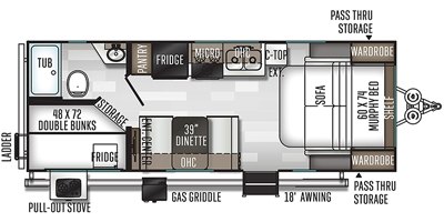 2020 Forest River Flagstaff Micro Lite 25LB floorplan