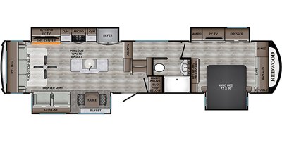 2020 CrossRoads Redwood RW3911RL floorplan