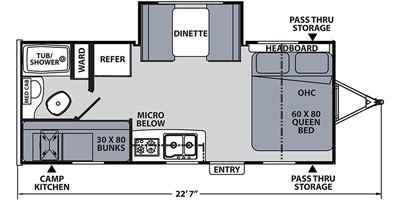 2020 Coachmen Apex Nano 194BHS floorplan