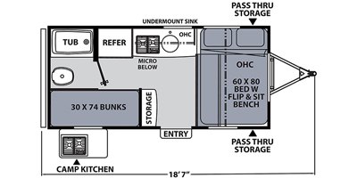 2020 Coachmen Apex Tera 15T floorplan