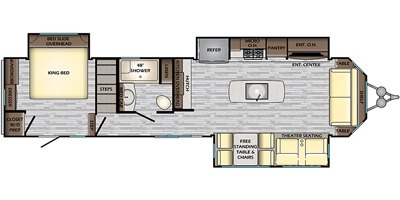 2020 CrossRoads Hampton HP370FDL floorplan