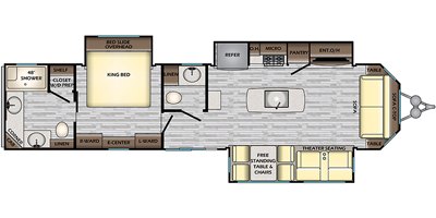 2020 CrossRoads Hampton HP372FDB floorplan