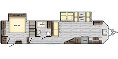 2020 CrossRoads Hampton HP371FKL floorplan