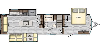 2020 CrossRoads Hampton HP375DBL floorplan