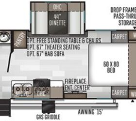 2020 Forest River Flagstaff Micro Lite 22FBS floorplan