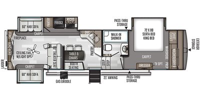 2020 Forest River Rockwood Signature Ultra Lite FW 8298KS floorplan