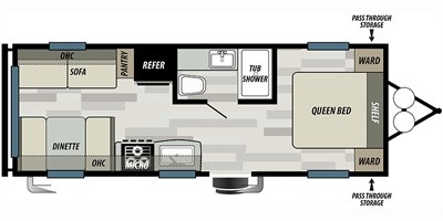 2020 Forest River Salem Cruise Lite West 202RDXL floorplan