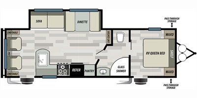 2020 Forest River Wildwood X-Lite West 254RLXL floorplan