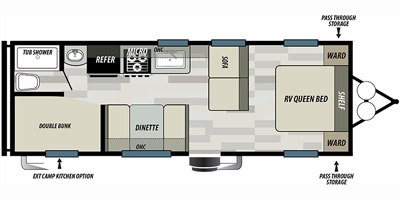 2020 Forest River Salem Cruise Lite West 261BHXL floorplan