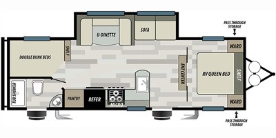 2020 Forest River Salem Cruise Lite West 263BHXL floorplan