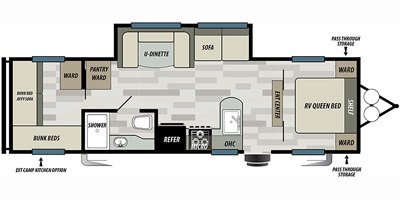 2020 Forest River Salem Cruise Lite West 273QBXL floorplan