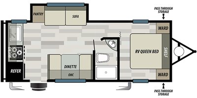 2020 Forest River Wildwood West Select 228RK floorplan