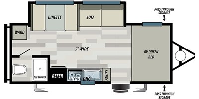 2020 Forest River Wildwood West Select 197SS floorplan