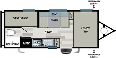 2020 Forest River Wildwood West Select 177BQ floorplan