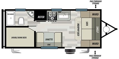 2020 Forest River Salem West Select 178DB floorplan