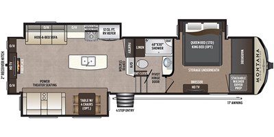 2020 Keystone Montana High Country 310RE floorplan