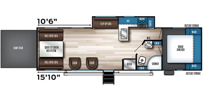 2020 Forest River Vengeance Rogue 29KS-16 floorplan