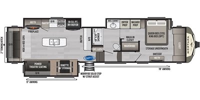 2020 Keystone Montana 3812MS floorplan