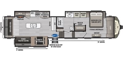 2020 Keystone Montana 3813MS floorplan