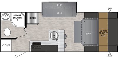 2020 Forest River No Boundaries NB19.6 floorplan