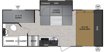 2020 Forest River No Boundaries NB19.8 floorplan