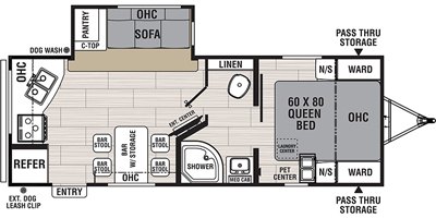 2020 Coachmen Spirit Ultra Lite 2255RK floorplan