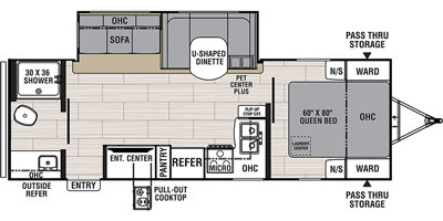 2020 Coachmen Spirit Ultra Lite 2557RB floorplan