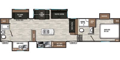 2020 Coachmen Chaparral 367BH floorplan