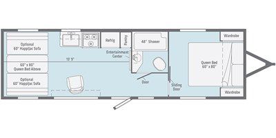 2020 Winnebago Spyder 23FB floorplan