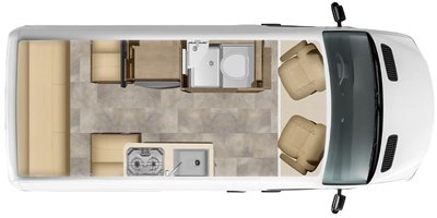 2020 Pleasure-Way Ascent TS floorplan