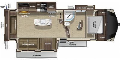 2020 Highland Ridge Silverstar Limited SF291RLS floorplan