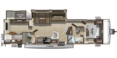 2020 Highland Ridge Mesa Ridge Limited MR331BHS floorplan