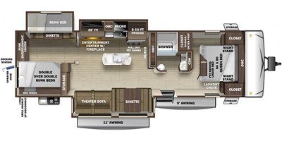 2020 Highland Ridge Open Range Light LT312BHS floorplan