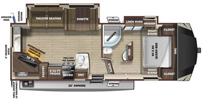 2020 Highland Ridge Open Range Light LF250RES floorplan