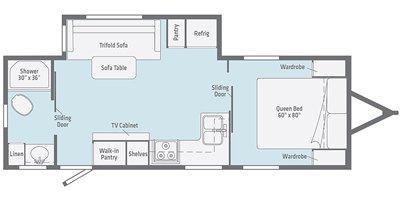 2020 Winnebago Minnie 2202RBS floorplan